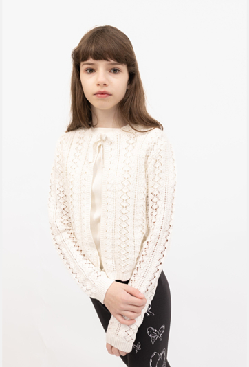 Sweter dziewczęcy zapinany na zatrzask