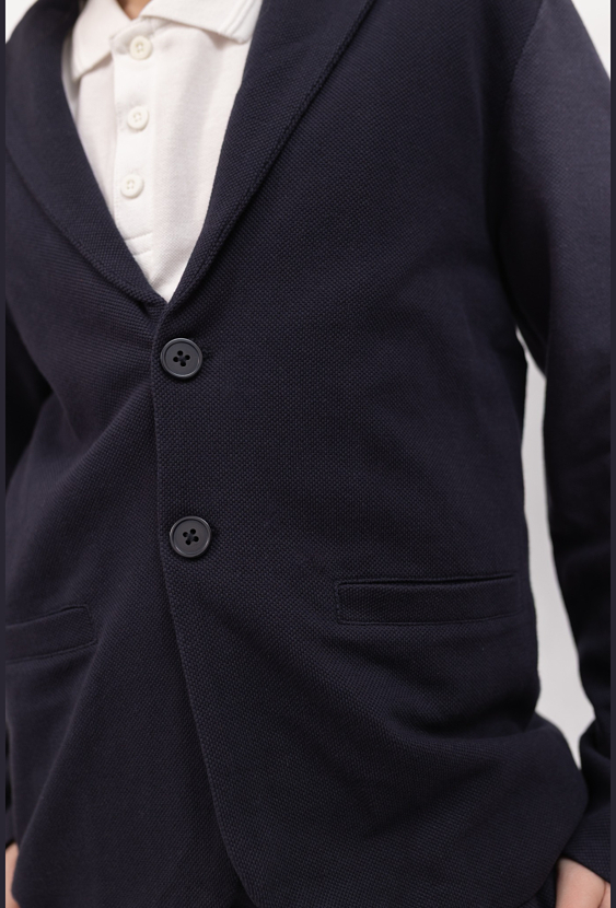 Marynarka chłopięca z dzianiny pique