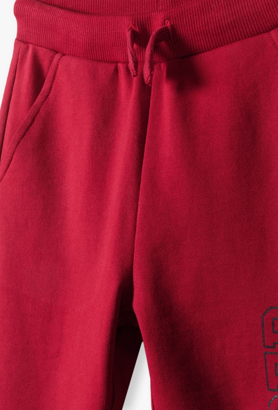 Czerwone spodnie dresowe dla chłopca - 5.10.15.