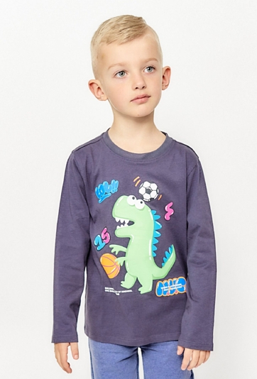 Bawełniana bluzka z dinozaurem