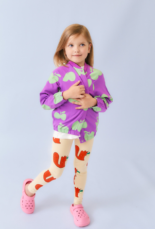 Bluza dziewczęca z jabłuszkami, rozpinana - Limited Edition