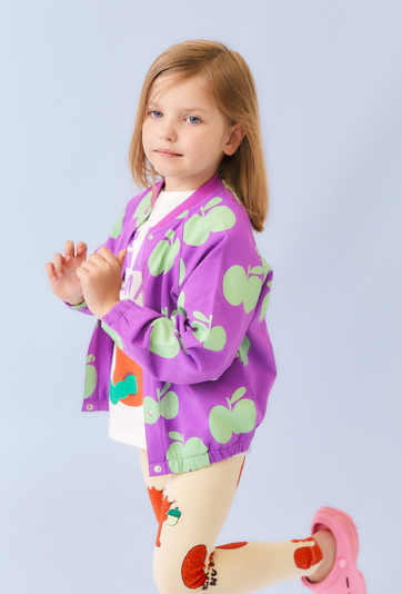 Bluza dziewczęca z jabłuszkami, rozpinana - Limited Edition