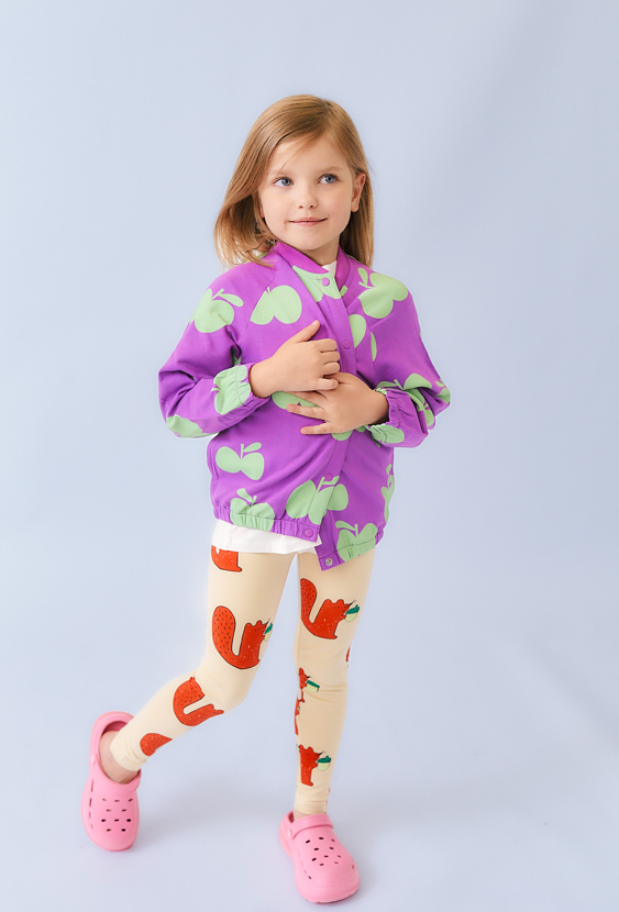 Bluza dziewczęca z jabłuszkami, rozpinana - Limited Edition