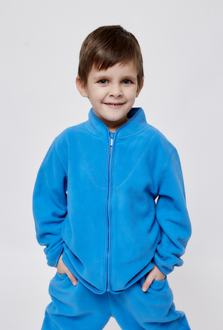 Niebieska bluza polarowa rozpinana na stójce - 5.10.15.