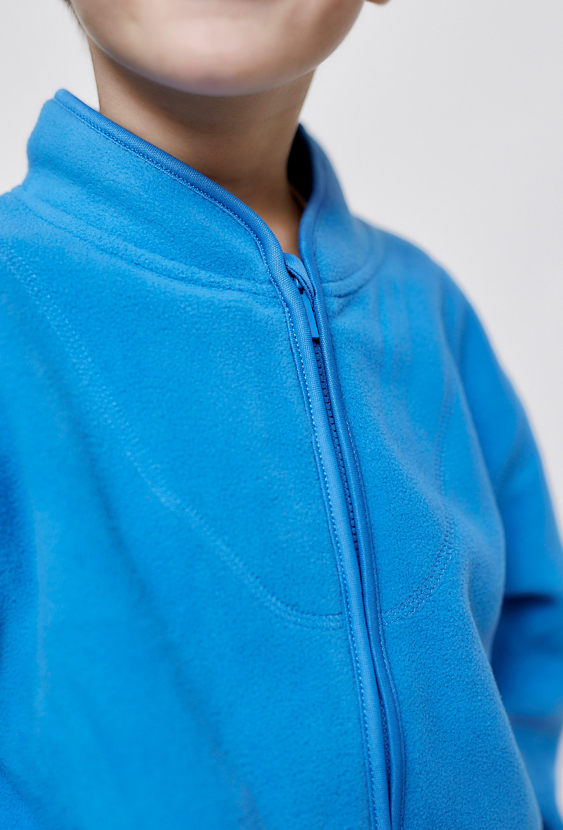 Niebieska bluza polarowa rozpinana na stójce - 5.10.15.