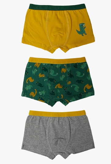 Dzianinowe bokserki dla chłopca - 3pak - Dinozaury - 5.10.15.