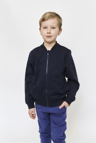 Rozpinana granatowa bluza chłopięca