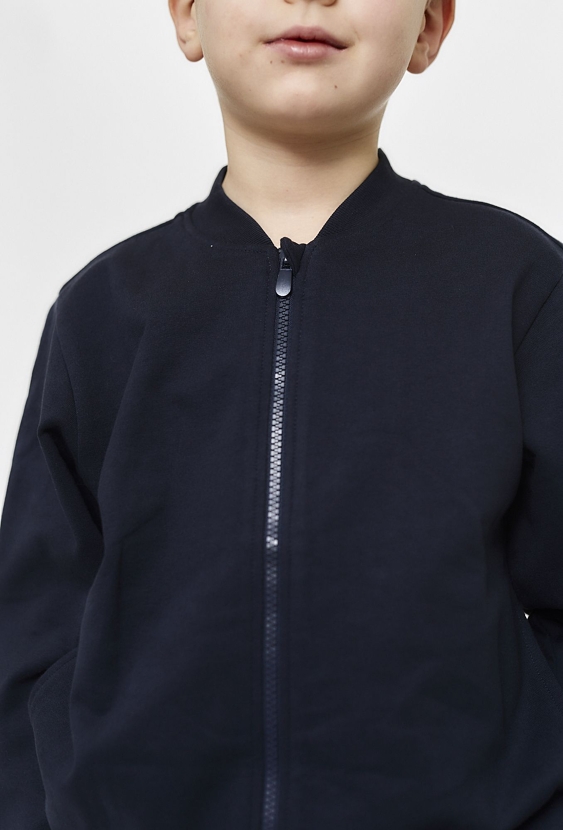 Rozpinana granatowa bluza chłopięca