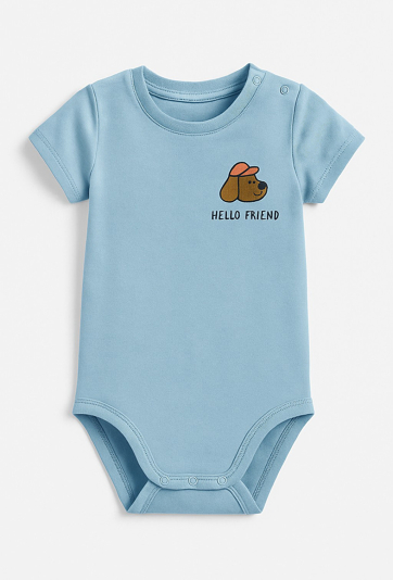 Body niemowlęce z krótkim rękawem – piesek