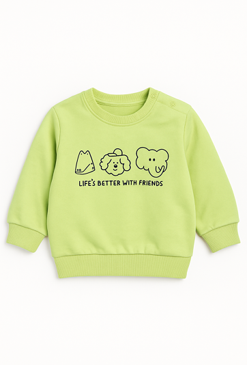 Bluza dziecięca z nadrukiem „Life’s Better with Friends”