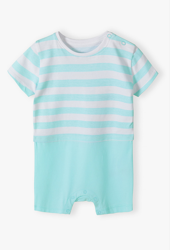 Krótki pajac niemowlęcy w paski