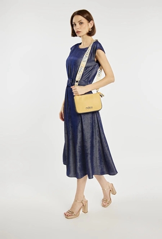 Torba crossbody z wzorzystym paskiem