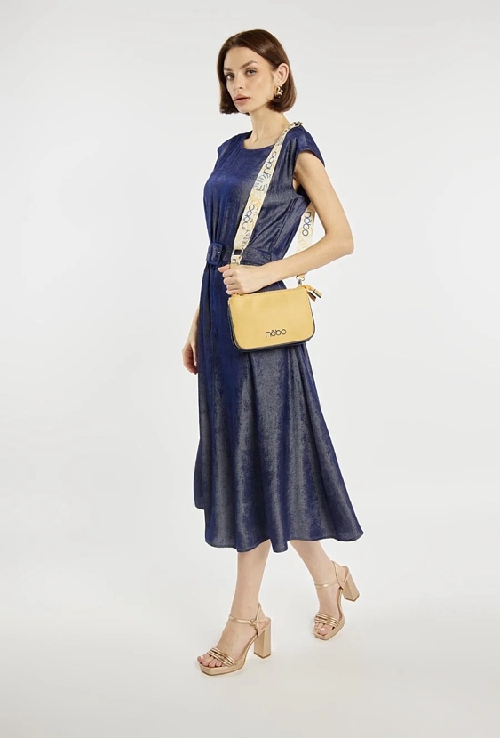 Torba crossbody z wzorzystym paskiem