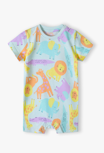 Rampers niemowlęcy dla chłopca – pajac z krótkim rękawem