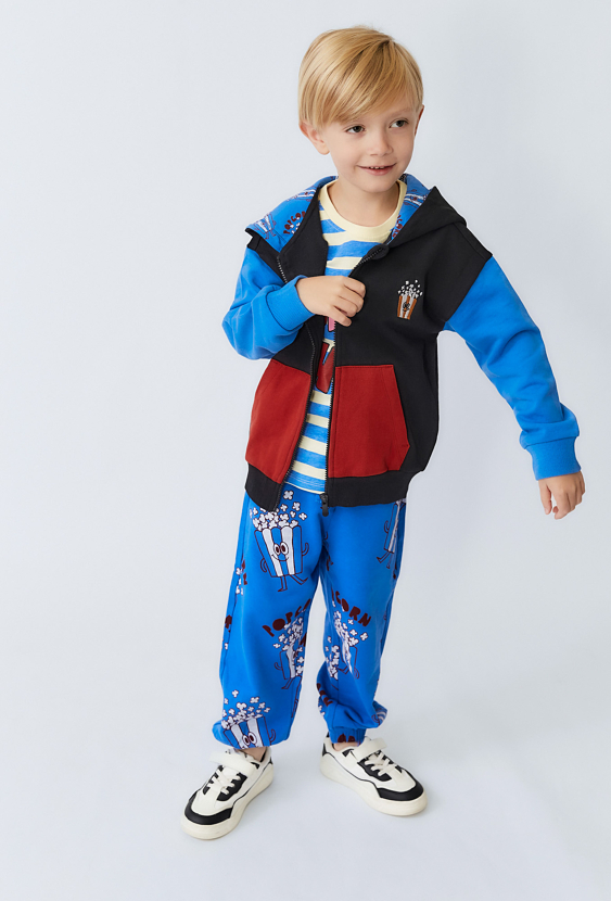 Czarna bluza chłopięca z kapturem i haftem - Limited Edition