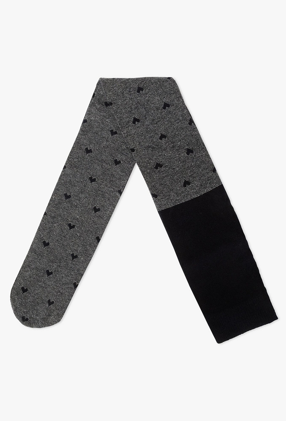 Rajstopy dla dziewczynki - czarne w serduszka 5.10.15.