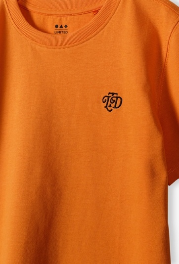 Bawełniany t-shirt dla chłopca pomarańczowy - Limited Edition