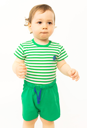 Body w zielone paski ze słonikiem