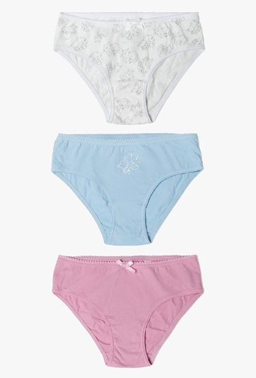 Majtki 3-pak bawełniane dla dziewczynki