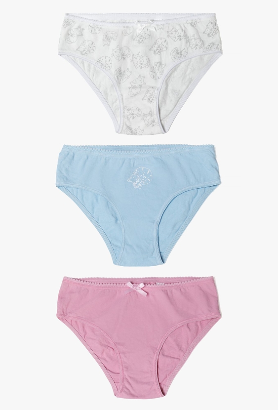 Majtki 3-pak bawełniane dla dziewczynki