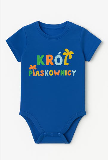 Niebieskie body z krótkim rękawem