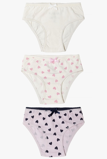 Majtki dziewczęce w serduszka 3pak - 5.10.15.