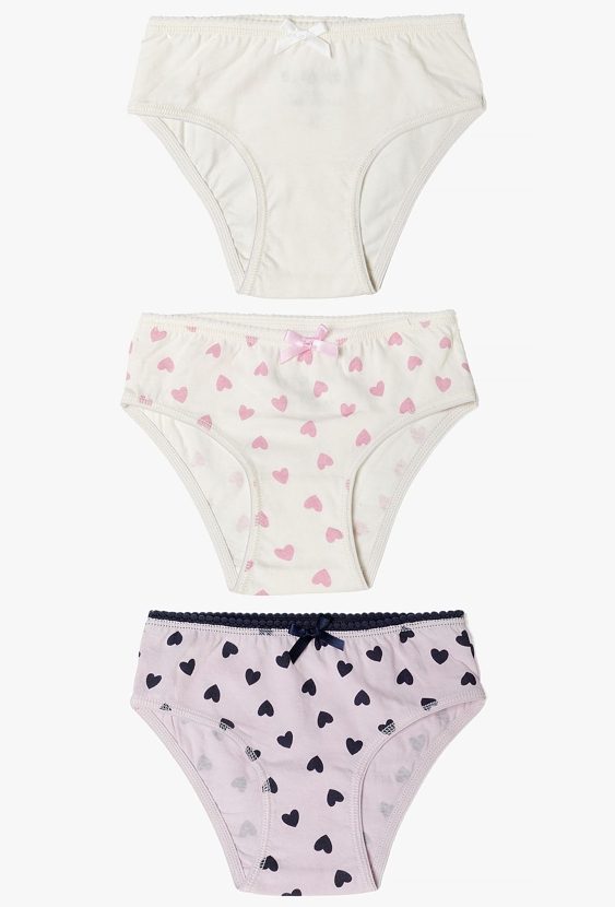 Majtki dziewczęce w serduszka 3pak - 5.10.15.