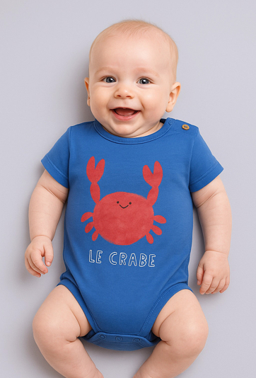 Niebieskie body niemowlęce