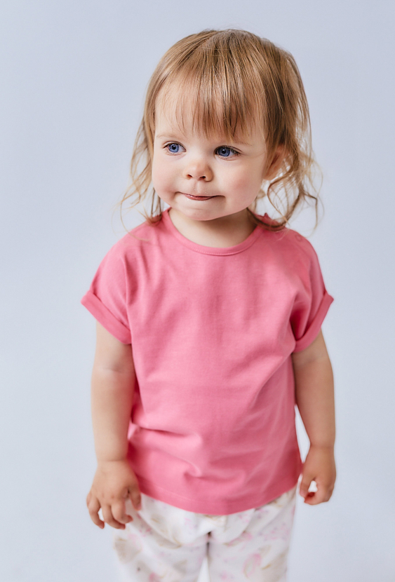 Różowa koszulka niemowlęca