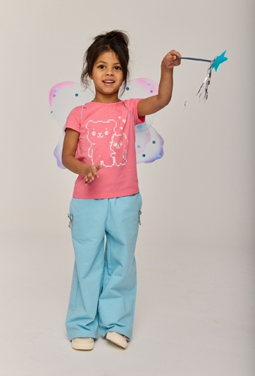 Spodnie dziewczęce Wide Leg z kokardkami