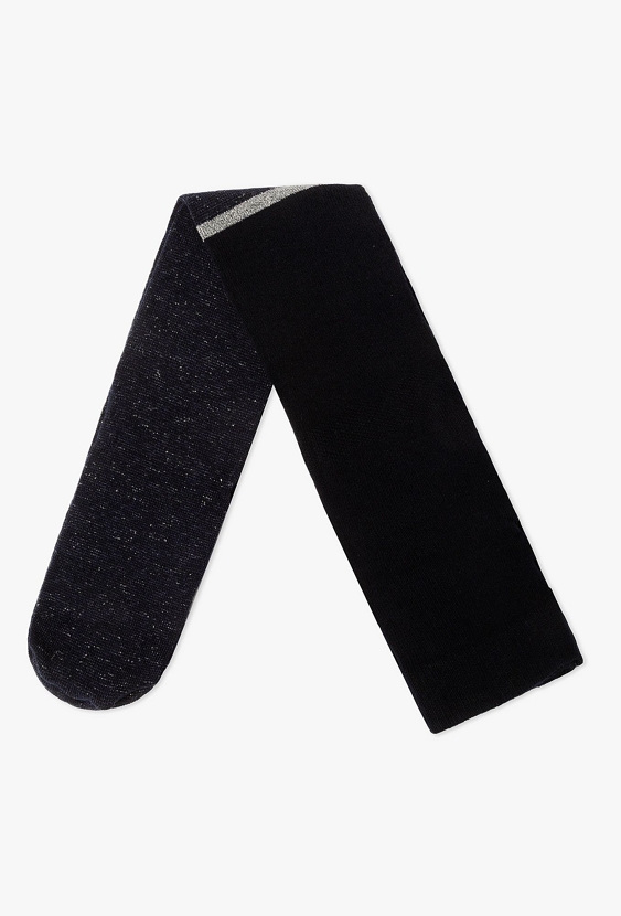 Rajstopy dla dziewczynki - czarne ze srebrną nitką 5.10.15.