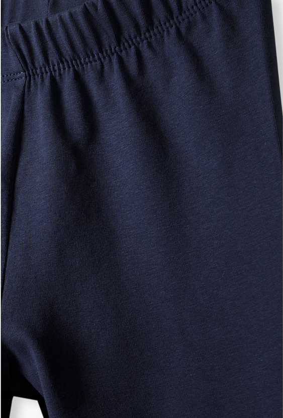 Granatowe legginsy 1/2 dziewczęce