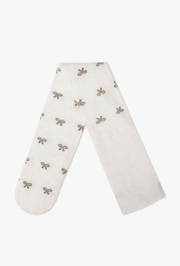 Rajstopy dla dziewczynki - białe w kokardki - 5.10.15.