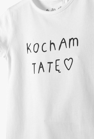 Body z krótkim rękawem z napisem „Kocham Tatę” dla dziewczynki