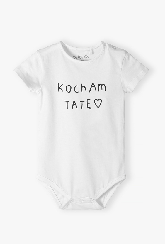 Body z krótkim rękawem z napisem „Kocham Tatę” dla dziewczynki