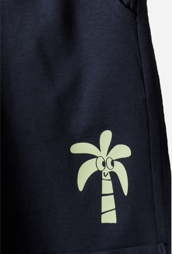 Szorty dresowe dla chłopca 1/3 – spodenki z nadrukiem palmy