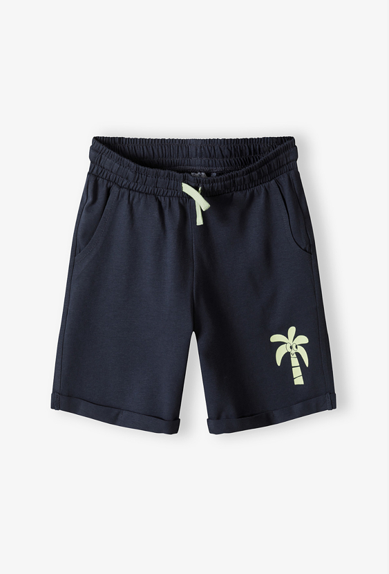 Szorty dresowe dla chłopca 1/3 – spodenki z nadrukiem palmy