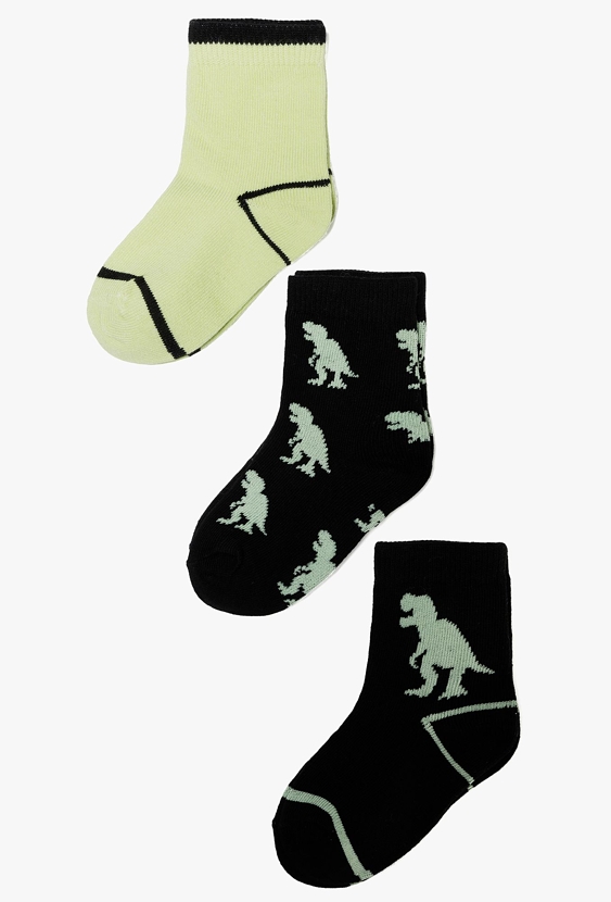 Skarpetki chłopięce w dinozaury - 3pak - 5.10.15.