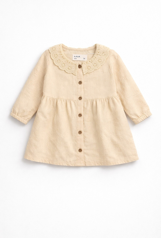 Sukienka niemowlęca dziewczęca z długim rękawem z haftem