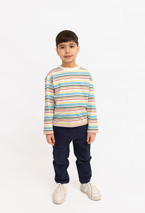 Bluzka chłopięca w paseczki – długi rękaw