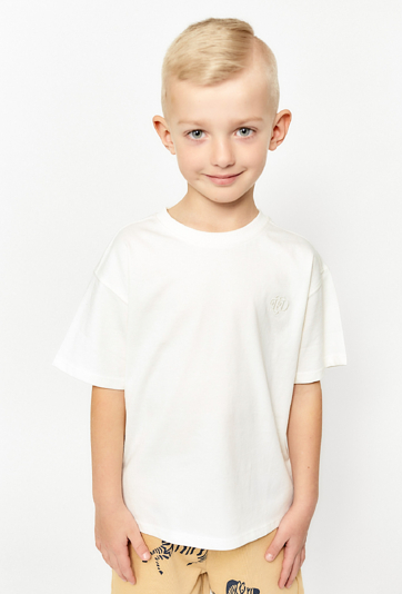 2-pak chłopięcych t-shirtów - biały i szary