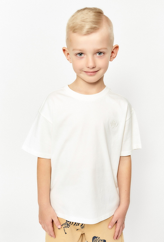 2-pak chłopięcych t-shirtów - biały i szary