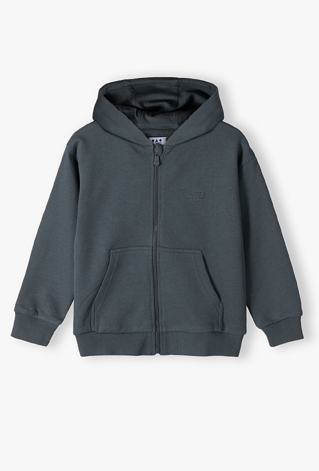 Bluza dresowa z kapturem - rozpinana grafitowa- Limited Edition