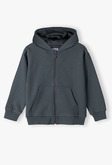 Bluza dresowa z kapturem - rozpinana grafitowa- Limited Edition