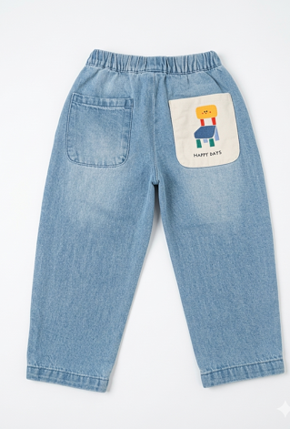 Spodnie jeansowe barrel dla chłopca