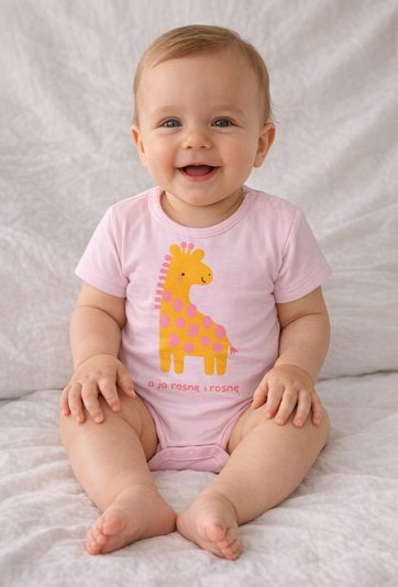 Body z krótkim rękawem z żyrafą