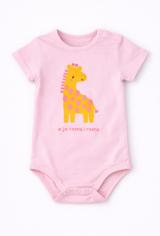 Body z krótkim rękawem z żyrafą