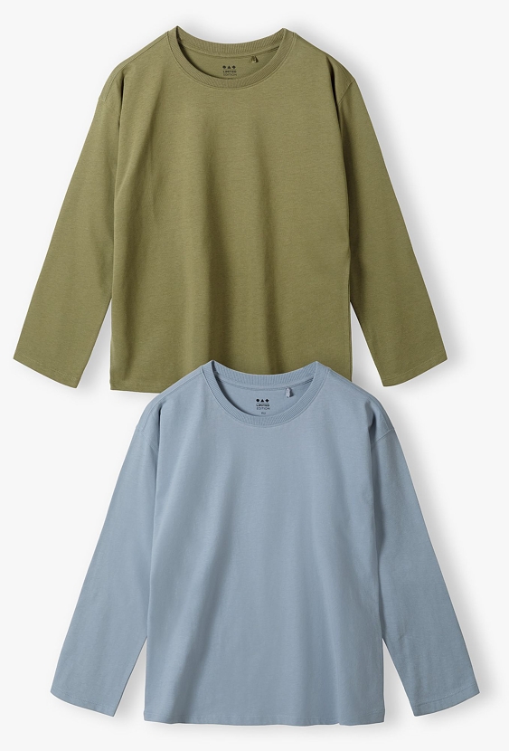 Bluzki dzianinowe niebieska i khaki - Limited Edition