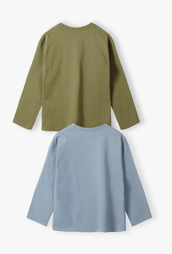 Zestaw 2 bluzek chłopięcych z długim rękawem