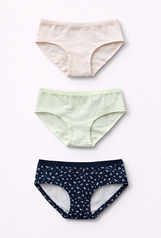 3-pak hipsterów dziewczęcych